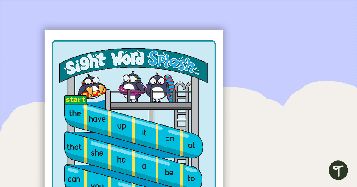 Sight Word Splash Game - Set 1 teaching resource