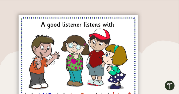 Go to A Good Listener... Posters teaching resource