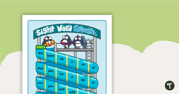 Sight Word Splash Game - Set 1 teaching resource