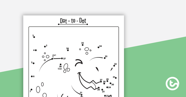 Simple Dot-To-Dot Worksheets - Counting By Ones teaching resource