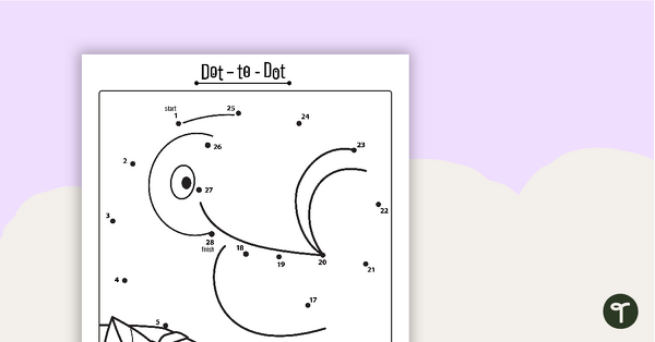 Simple Dot-To-Dot Worksheets - Counting By Ones teaching resource