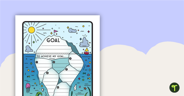 Goal Setting – Iceberg Template teaching resource