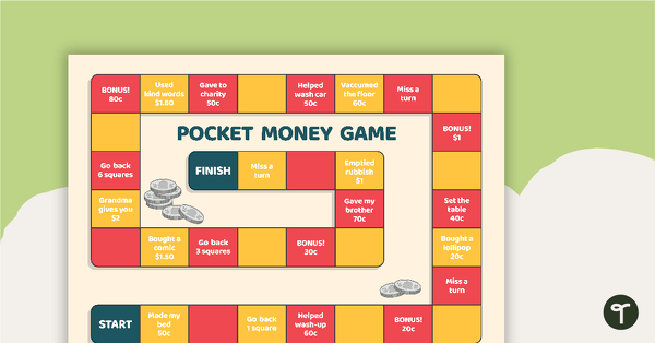 Preview image for Pocket Money Board Game - teaching resource