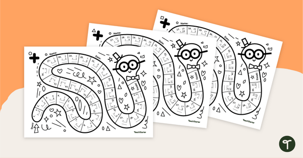 Image of Addition Worm – Worksheet