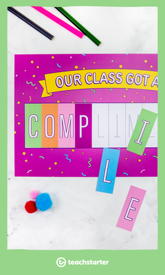 Our Class Got a Compliment! - Class Reward Chart teaching resource