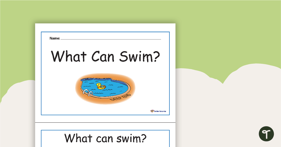 What Can Swim? - Concept Book teaching resource
