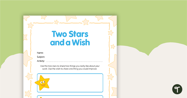 Go to Two Stars and a Wish Worksheet teaching resource