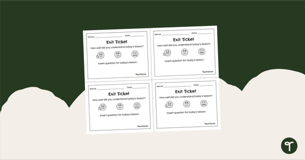 Preview image for Editable Exit Tickets – Template - teaching resource