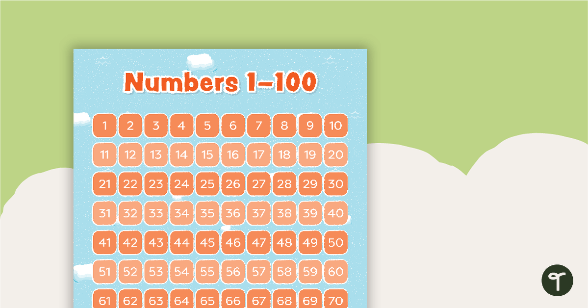 Penguins – Numbers 1 to 100 Chart teaching resource
