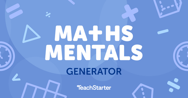 Go to Maths Mentals Maker widget