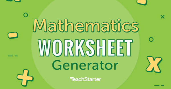 Go to Maths Worksheet Maker widget