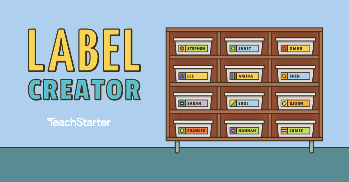 Classroom Label Maker Teach Starter