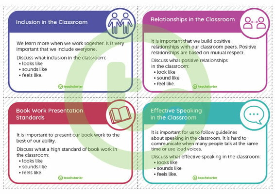 Classroom Contract Task Cards teaching resource