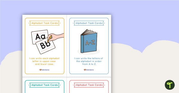 Preview image for Alphabet Task Cards - teaching resource