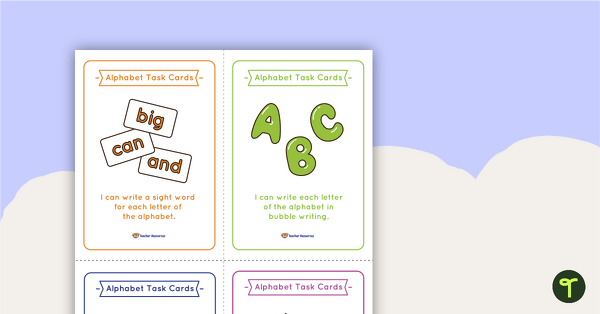 Alphabet Task Cards teaching resource