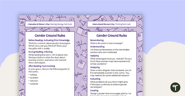 Go to International Women's Day Gender Ground Rules – Task Cards teaching resource