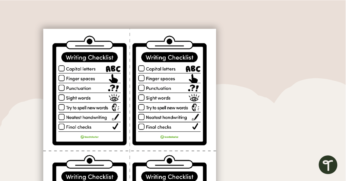 General Writing Checklist teaching resource