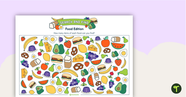 Search and Find – Food Edition teaching resource