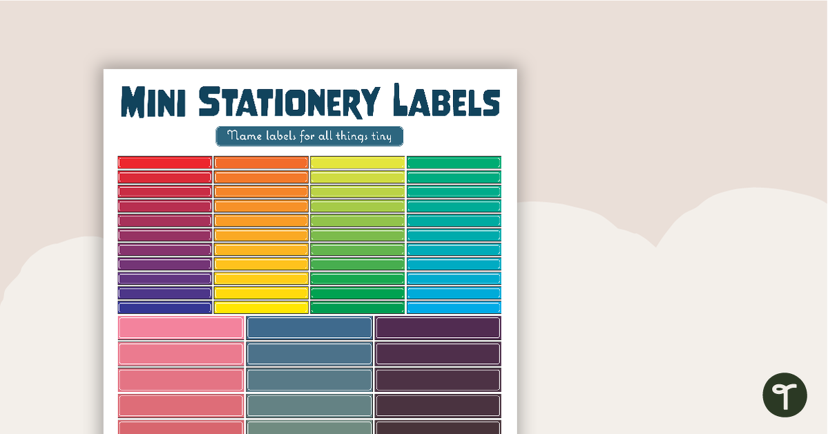 Mini Stationery Labels teaching resource
