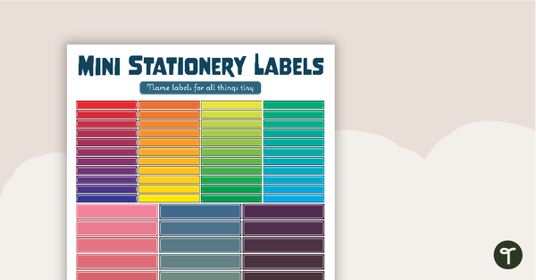 Go to Mini Stationery Labels teaching resource