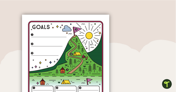 Go to Goal Setting Template (Mountain) teaching resource