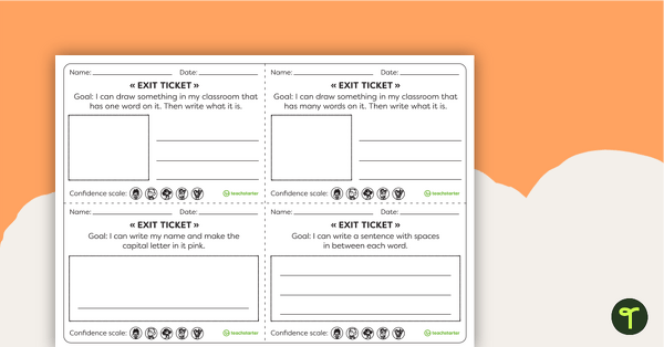 Foundation Literacy Exit Tickets – Worksheets teaching resource