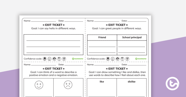 Go to Reception Literacy Exit Tickets – Worksheets teaching resource