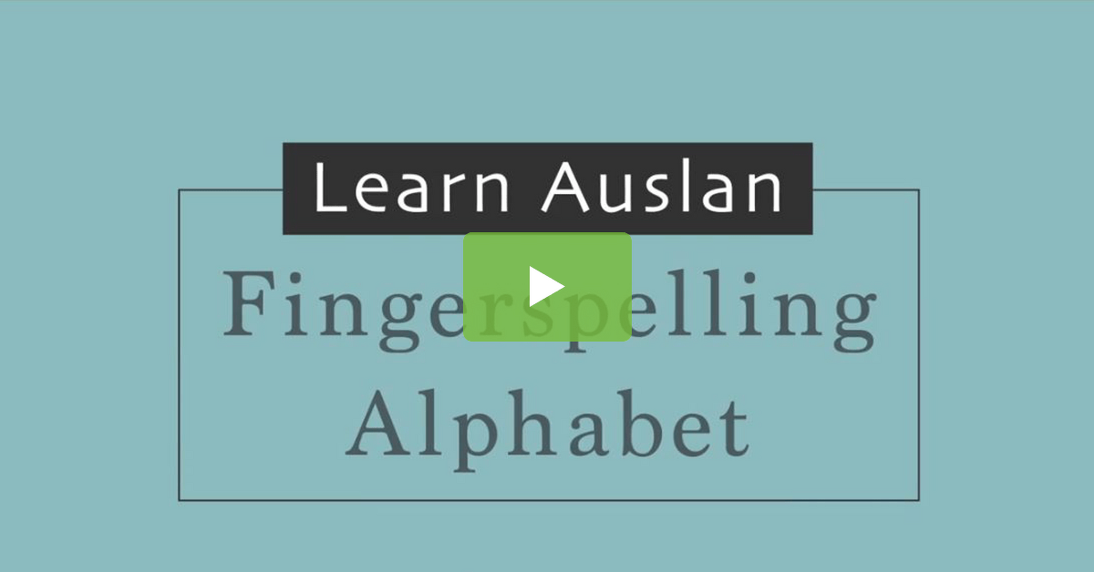 Learn Auslan Fingerspelling the Alphabet Teach Starter