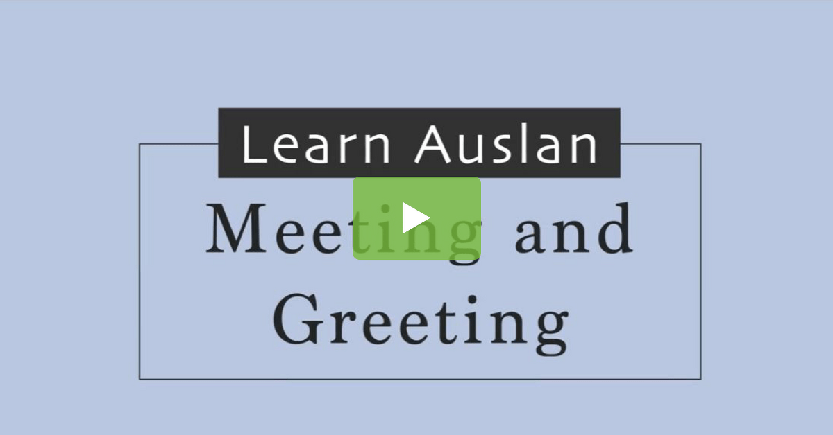 Learn Auslan Meeting and Greeting Game Teach Starter