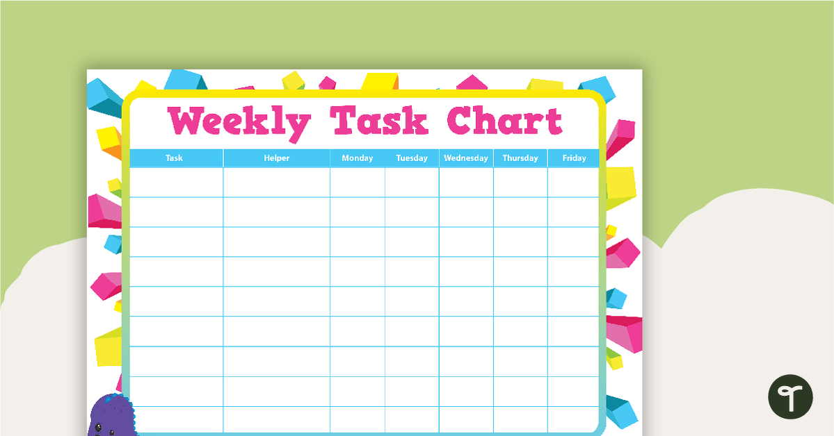 Monster Madness - Weekly Task Chart teaching resource