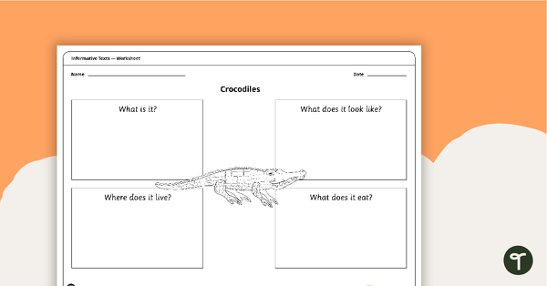 Preview image for Informative Text Structure - Sorting Activity (Crocodiles) - teaching resource