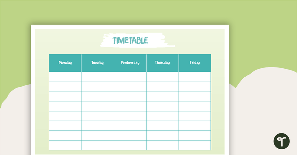 Go to Tropical Paradise - Weekly Timetable teaching resource