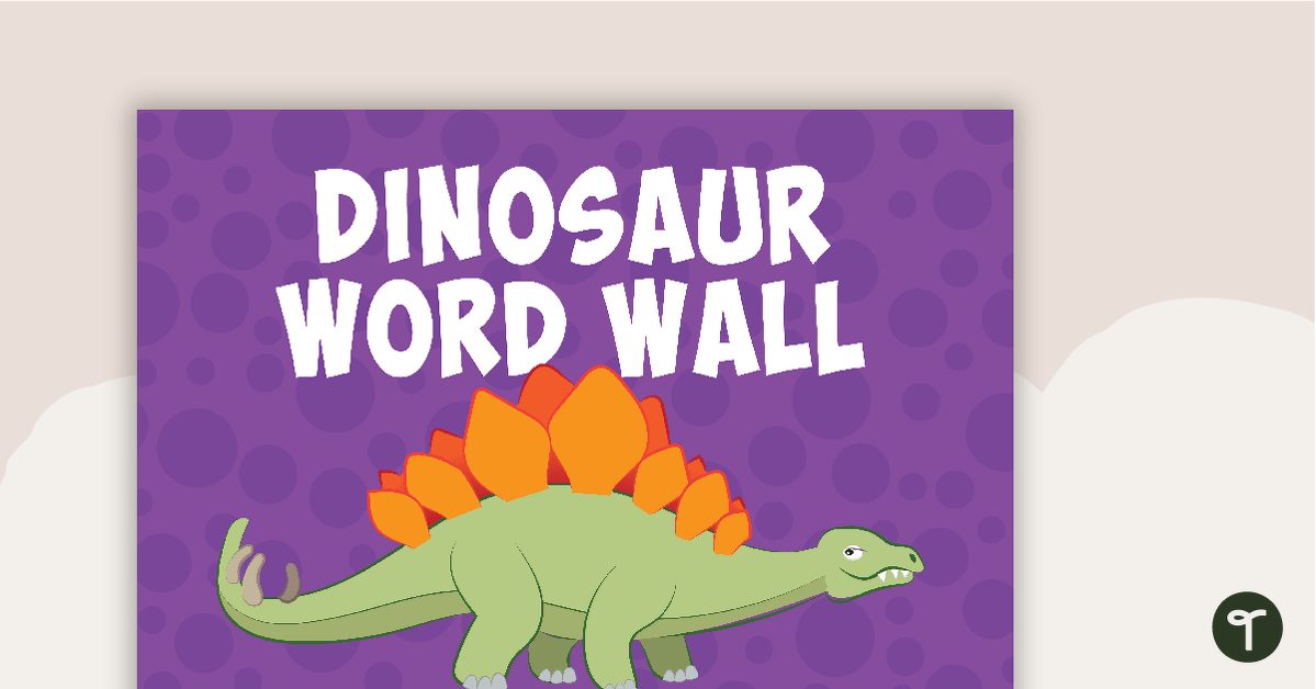 Dinosaur Word Wall Vocabulary teaching resource