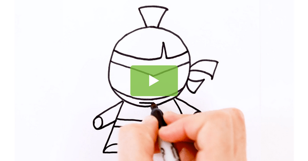 how to draw a ninja step by step for kids