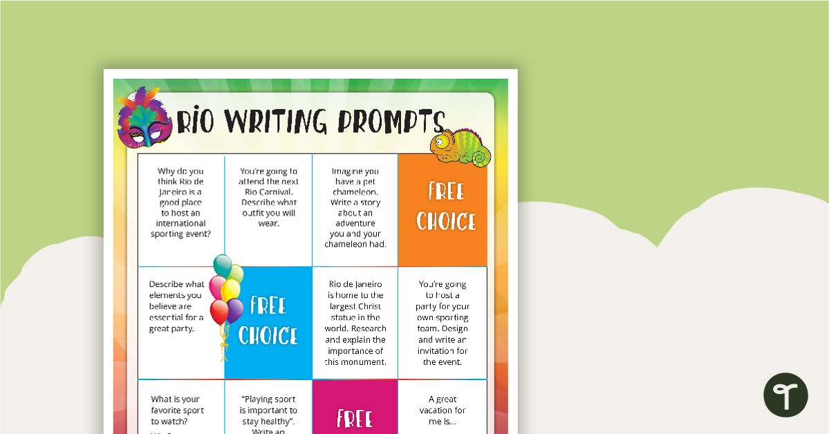 Rio Writing Prompts teaching resource