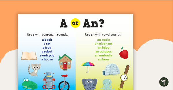 Go to A or An? - Poster teaching resource