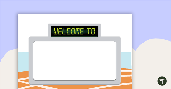 Sports - Welcome Sign and Name Tags teaching resource