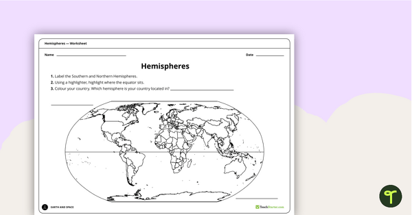 Image of Hemispheres Worksheet
