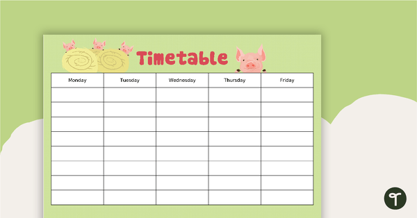 Go to Farm Yard - Weekly Timetable teaching resource