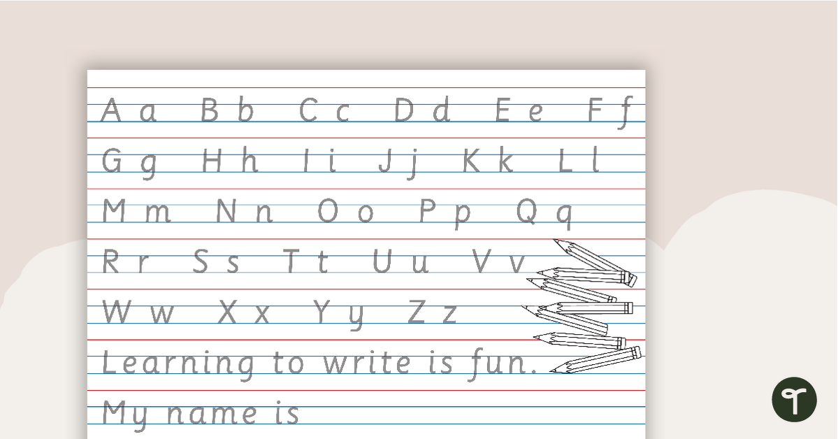 Alphabet Handwriting Sheet - 1 Page teaching resource