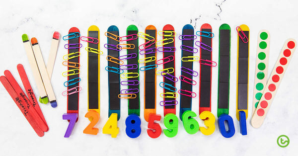 Go to 6 Popsicle Stick Math Activities (Hands-on Learning for Math Centers) blog
