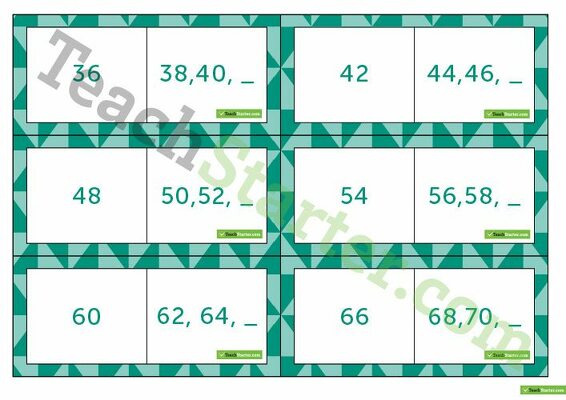 Skip Counting by 2s Dominoes teaching resource