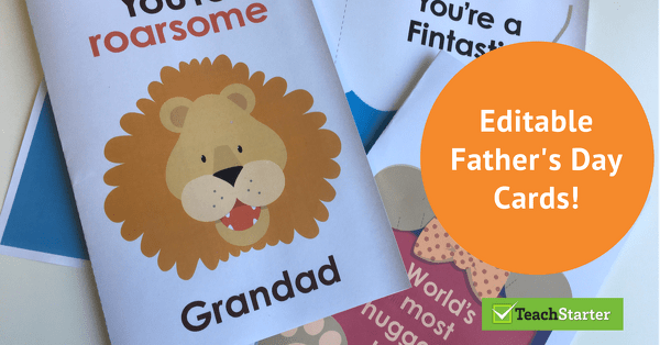 Go to Editable Cards for Father's Day blog