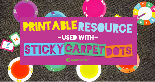 Go to Learn and Play Spots | Printable Resource Used with Sticky Carpet Dots blog