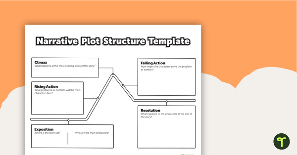Preview image for Narrative Plot Structure Template - teaching resource