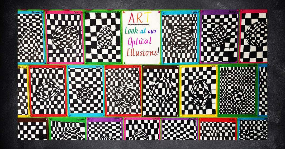 Super Fun Optical Illusion Art Activity Teach Starter