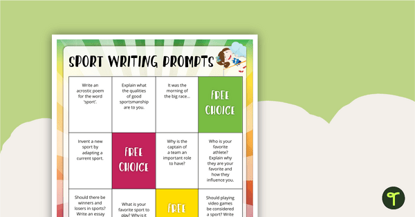 Go to Sports Themed Writing Prompts teaching resource