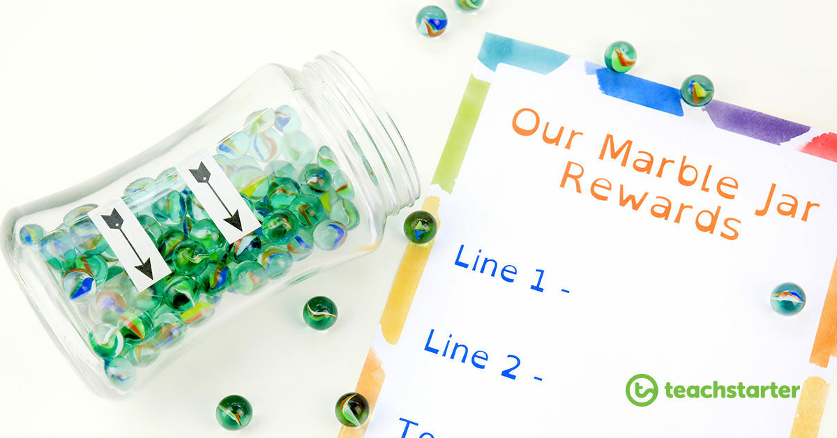 Marble Jar Reward System for the Classroom Teach Starter