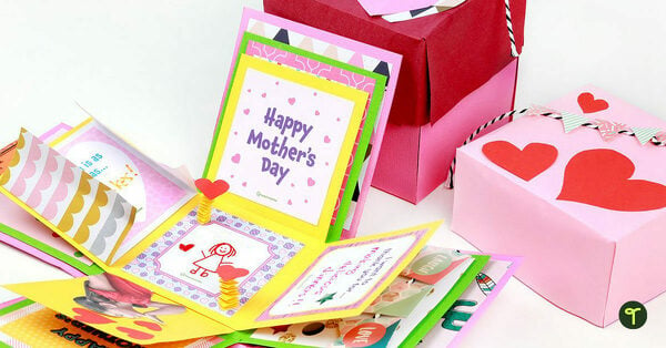 Image of How to Make an Exploding Gift Box for Mother's Day With Your Students