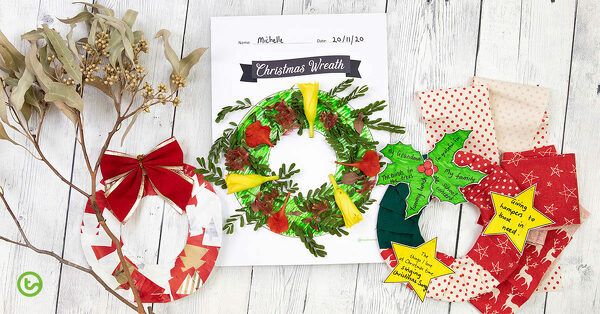 Go to Easy Christmas Wreath Crafts for Kids (Template Download!) blog